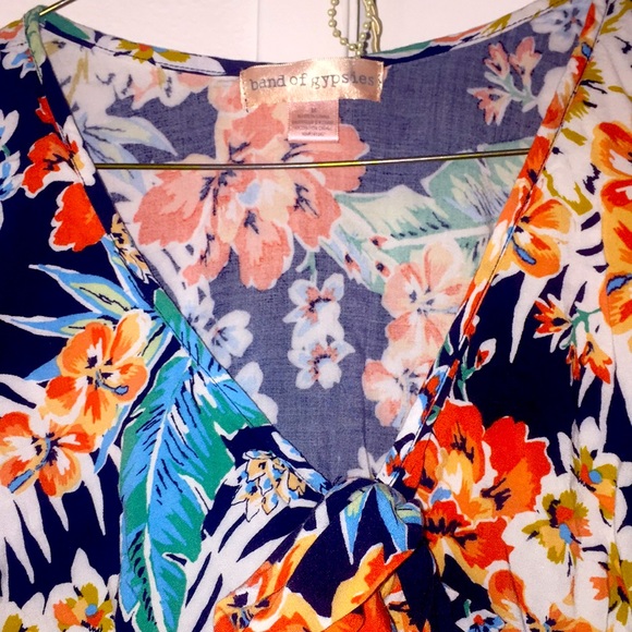 Band Of Gypsies Colorful Romper Sz M - Picture 7 of 8